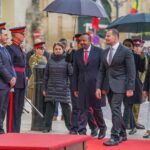 Prime Minister Abiy Ahmed and First Lady Zinash Tayachew were welcomed this morning in an official ceremony by the Prime Minister of Malta, Robert Abela.